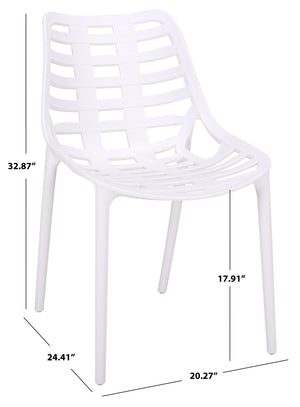 Fufa Weatherproof Outdoor Dining Chairs Set Of Two — Lightweight Polyethylene, Ergonomic Modern Design