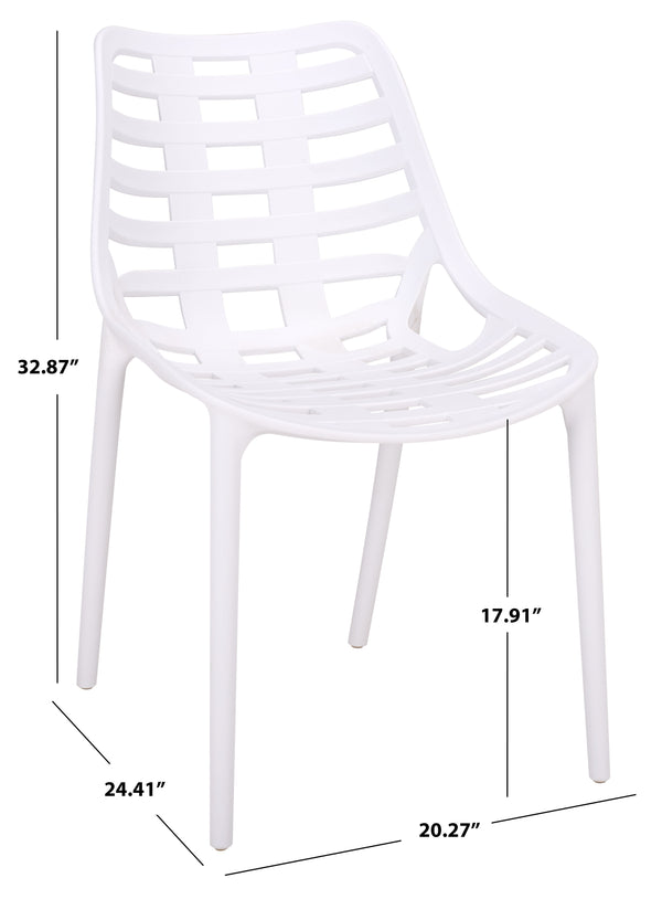 Fufa Weatherproof Outdoor Dining Chairs Set Of Two — Lightweight Polyethylene, Ergonomic Modern Design