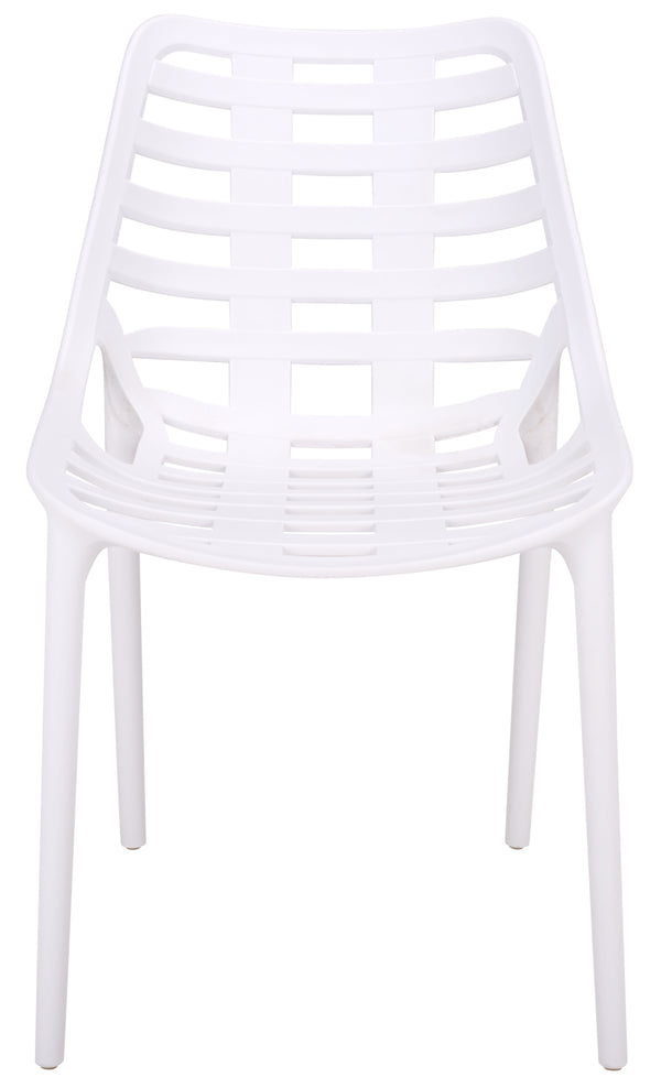 Fufa Weatherproof Outdoor Dining Chairs Set Of Two — Lightweight Polyethylene, Ergonomic Modern Design