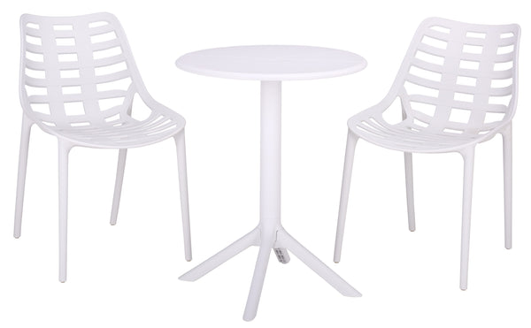 Stella Round Bistro Table — Weather-Resistant Polyethylene Patio Accent For Small Spaces, Easy Care