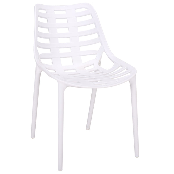 Fufa Weatherproof Outdoor Dining Chairs Set Of Two — Lightweight Polyethylene, Ergonomic Modern Design