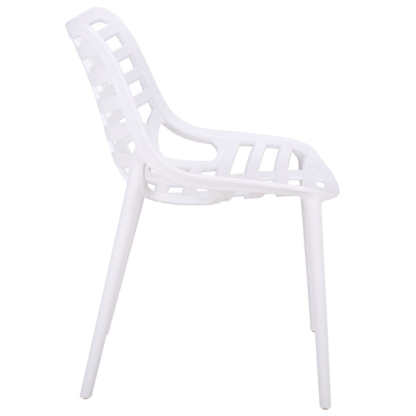 Fufa Weatherproof Outdoor Dining Chairs Set Of Two — Lightweight Polyethylene, Ergonomic Modern Design
