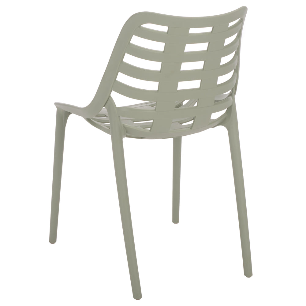 Fufa Weatherproof Outdoor Dining Chairs Set Of Two — Lightweight Polyethylene, Ergonomic Modern Design
