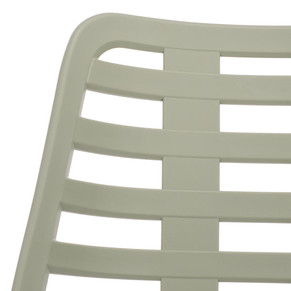 Fufa Weatherproof Outdoor Dining Chairs Set Of Two — Lightweight Polyethylene, Ergonomic Modern Design