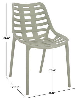 Fufa Weatherproof Outdoor Dining Chairs Set Of Two — Lightweight Polyethylene, Ergonomic Modern Design