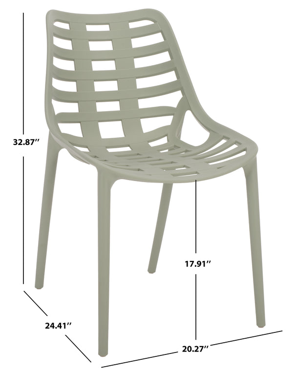 Fufa Weatherproof Outdoor Dining Chairs Set Of Two — Lightweight Polyethylene, Ergonomic Modern Design