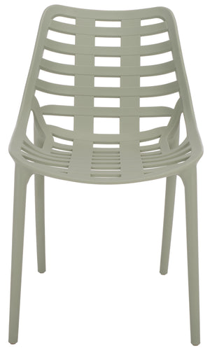 Fufa Weatherproof Outdoor Dining Chairs Set Of Two — Lightweight Polyethylene, Ergonomic Modern Design