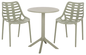 Stella Round Bistro Table — Weather-Resistant Polyethylene Patio Accent For Small Spaces, Easy Care