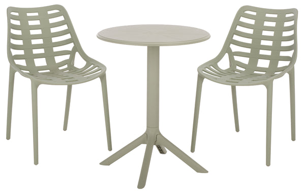 Stella Round Bistro Table — Weather-Resistant Polyethylene Patio Accent For Small Spaces, Easy Care