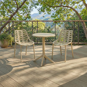 Stella Round Bistro Table — Weather-Resistant Polyethylene Patio Accent For Small Spaces, Easy Care