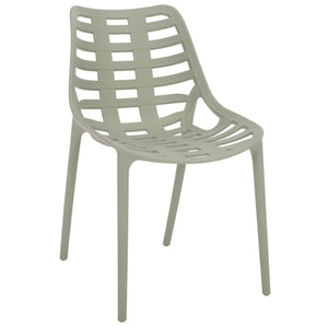 Fufa Weatherproof Outdoor Dining Chairs Set Of Two — Lightweight Polyethylene, Ergonomic Modern Design