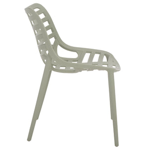 Fufa Weatherproof Outdoor Dining Chairs Set Of Two — Lightweight Polyethylene, Ergonomic Modern Design