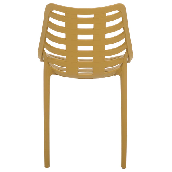 Fufa Weatherproof Outdoor Dining Chairs Set Of Two — Lightweight Polyethylene, Ergonomic Modern Design