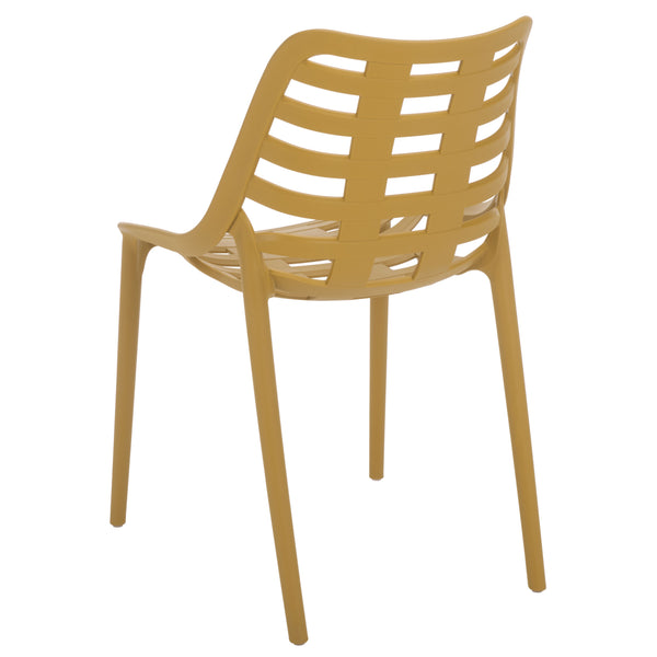 Fufa Weatherproof Outdoor Dining Chairs Set Of Two — Lightweight Polyethylene, Ergonomic Modern Design
