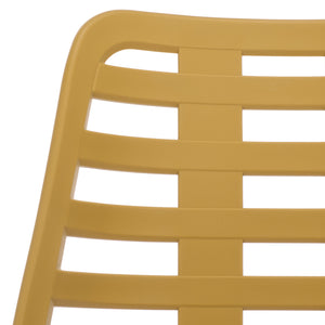 Fufa Weatherproof Outdoor Dining Chairs Set Of Two — Lightweight Polyethylene, Ergonomic Modern Design