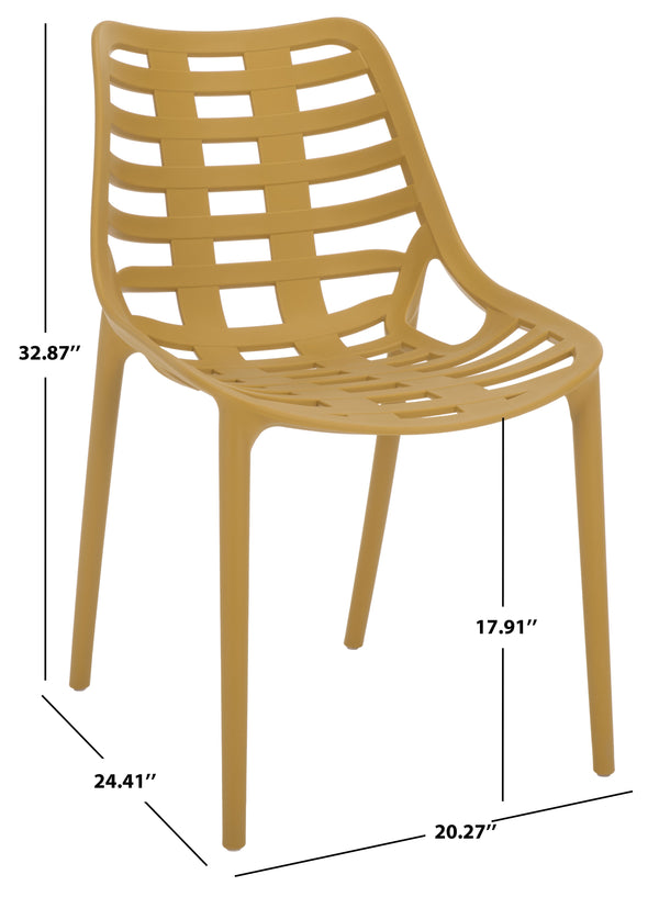 Fufa Weatherproof Outdoor Dining Chairs Set Of Two — Lightweight Polyethylene, Ergonomic Modern Design