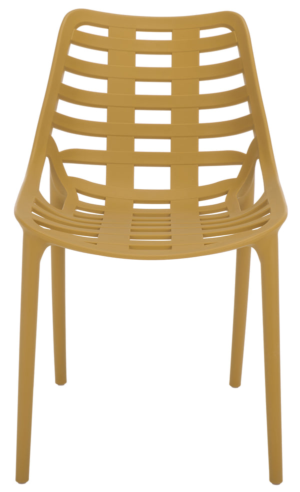 Fufa Weatherproof Outdoor Dining Chairs Set Of Two — Lightweight Polyethylene, Ergonomic Modern Design