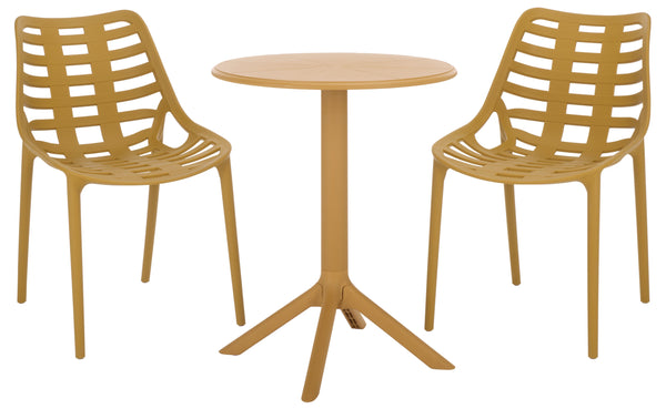 Stella Round Bistro Table — Weather-Resistant Polyethylene Patio Accent For Small Spaces, Easy Care