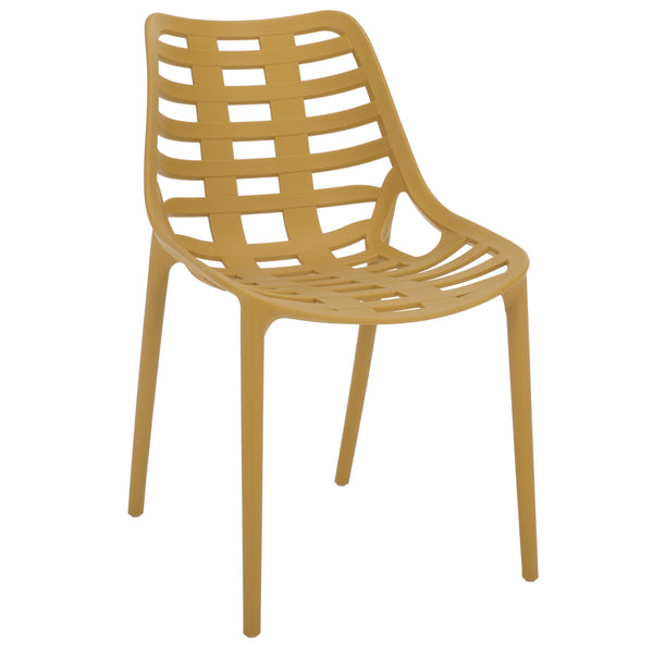 Fufa Weatherproof Outdoor Dining Chairs Set Of Two — Lightweight Polyethylene, Ergonomic Modern Design