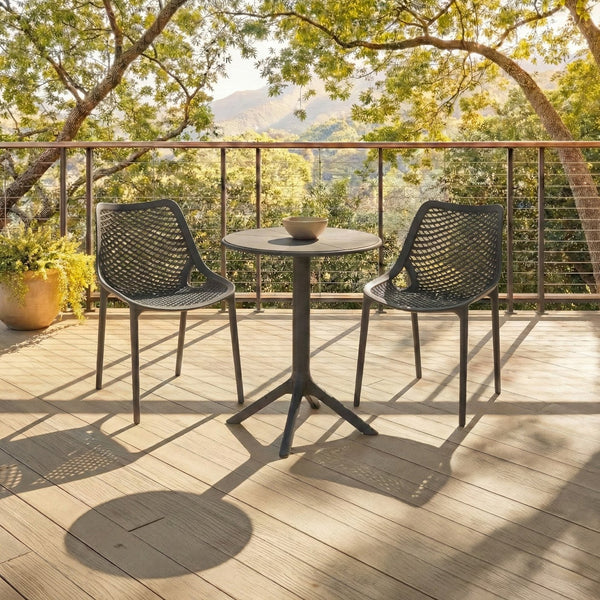 Leila Weather-Resistant Dining Chairs Set Of 2 For Patio — Ergonomic, Durable Polyethylene Seating