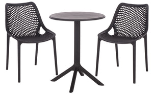 Stella Round Bistro Table — Weather-Resistant Polyethylene Patio Accent For Small Spaces, Easy Care