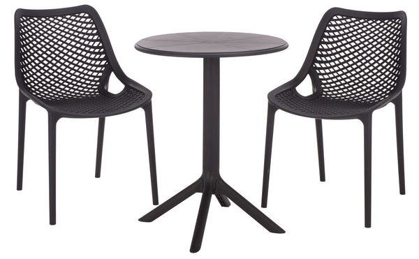 Stella Round Bistro Table — Weather-Resistant Polyethylene Patio Accent For Small Spaces, Easy Care