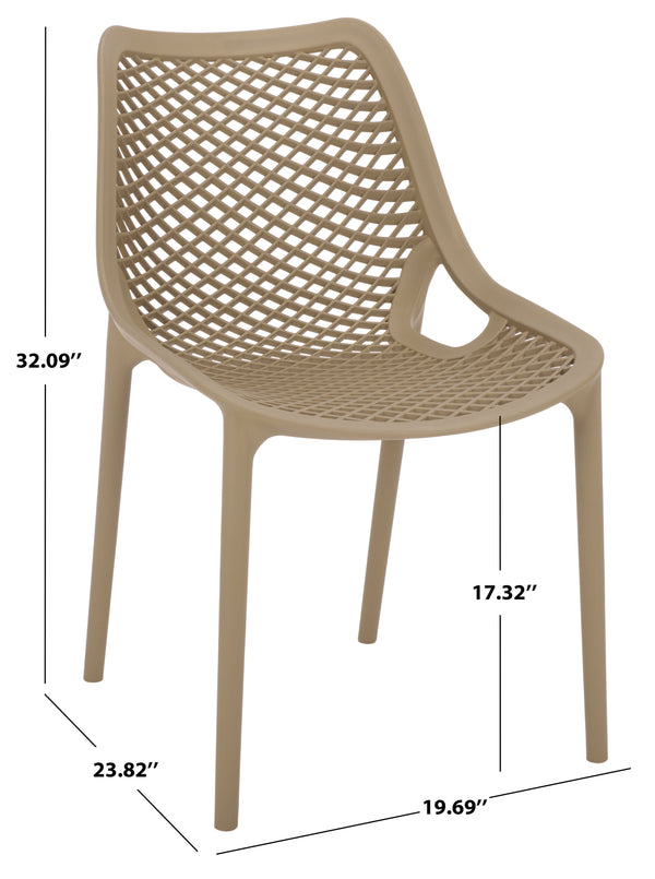 Leila Weather-Resistant Dining Chairs Set Of 2 For Patio — Ergonomic, Durable Polyethylene Seating