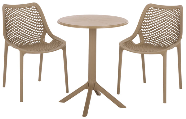 Stella Round Bistro Table — Weather-Resistant Polyethylene Patio Accent For Small Spaces, Easy Care