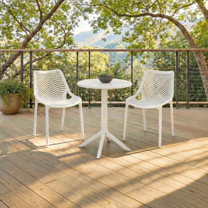 Leila Weather-Resistant Dining Chairs Set Of 2 For Patio — Ergonomic, Durable Polyethylene Seating