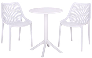 Leila Weather-Resistant Dining Chairs Set Of 2 For Patio — Ergonomic, Durable Polyethylene Seating