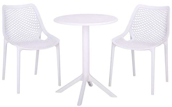 Stella Round Bistro Table — Weather-Resistant Polyethylene Patio Accent For Small Spaces, Easy Care