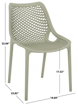 Leila Weather-Resistant Dining Chairs Set Of 2 For Patio — Ergonomic, Durable Polyethylene Seating