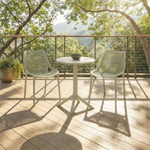 Stella Round Bistro Table — Weather-Resistant Polyethylene Patio Accent For Small Spaces, Easy Care