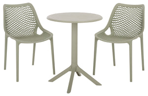 Stella Round Bistro Table — Weather-Resistant Polyethylene Patio Accent For Small Spaces, Easy Care
