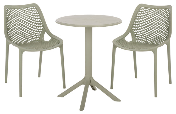 Stella Round Bistro Table — Weather-Resistant Polyethylene Patio Accent For Small Spaces, Easy Care