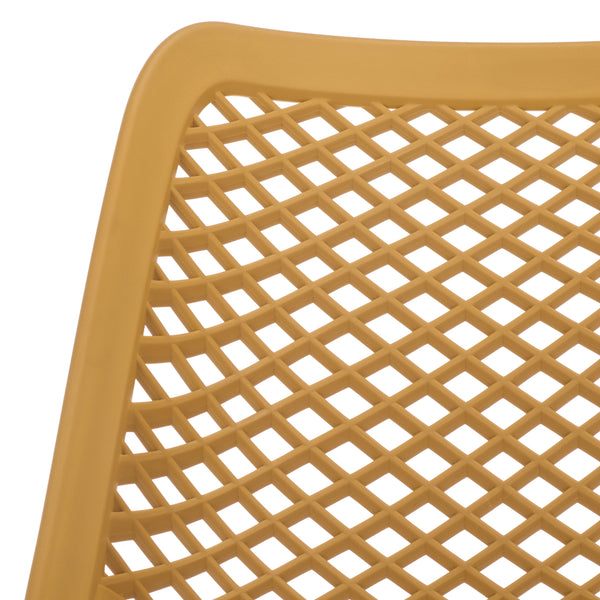 Leila Weather-Resistant Dining Chairs Set Of 2 For Patio — Ergonomic, Durable Polyethylene Seating