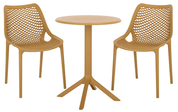 Leila Weather-Resistant Dining Chairs Set Of 2 For Patio — Ergonomic, Durable Polyethylene Seating