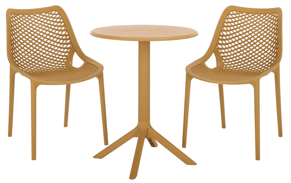 Stella Round Bistro Table — Weather-Resistant Polyethylene Patio Accent For Small Spaces, Easy Care