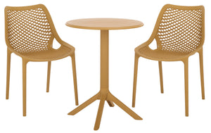 Stella Round Bistro Table — Weather-Resistant Polyethylene Patio Accent For Small Spaces, Easy Care