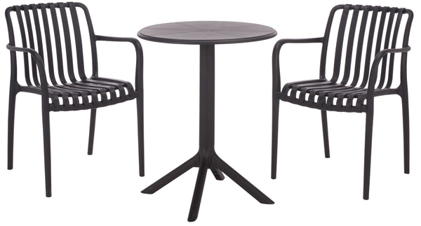 Stella Round Bistro Table — Weather-Resistant Polyethylene Patio Accent For Small Spaces, Easy Care