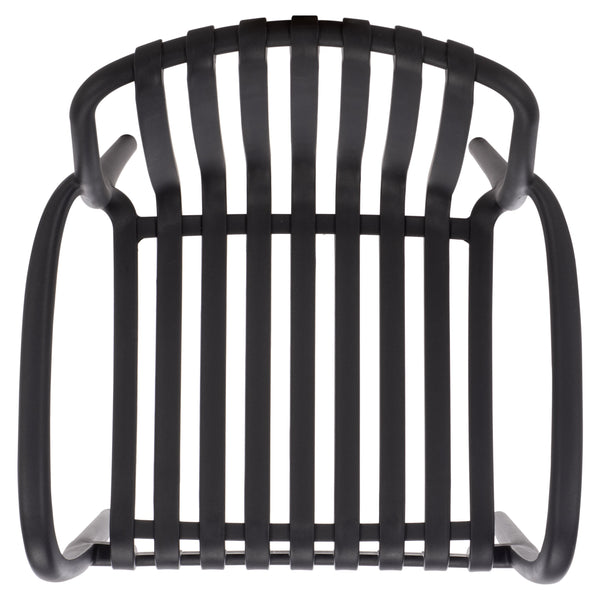 Holly Stacking Dining Armchair Set Of 2 — Weather-Resistant Polyethylene Chairs With Ergonomic Arms And Space-Saving Storage