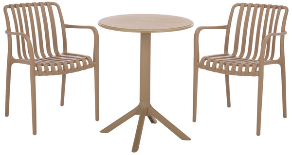 Stella Round Bistro Table — Weather-Resistant Polyethylene Patio Accent For Small Spaces, Easy Care