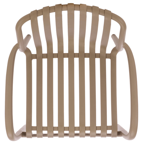 Holly Stacking Dining Armchair Set Of 2 — Weather-Resistant Polyethylene Chairs With Ergonomic Arms And Space-Saving Storage