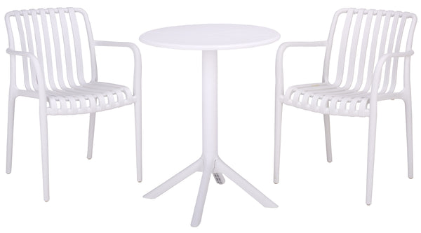 Stella Round Bistro Table — Weather-Resistant Polyethylene Patio Accent For Small Spaces, Easy Care