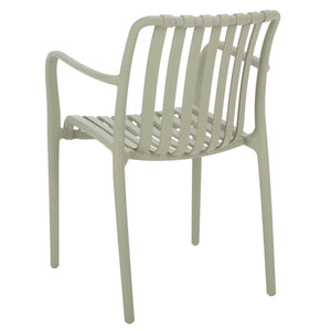 Holly Stacking Dining Armchair Set Of 2 — Weather-Resistant Polyethylene Chairs With Ergonomic Arms And Space-Saving Storage