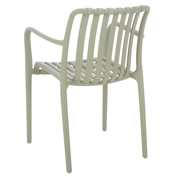 Holly Stacking Dining Armchair Set Of 2 — Weather-Resistant Polyethylene Chairs With Ergonomic Arms And Space-Saving Storage