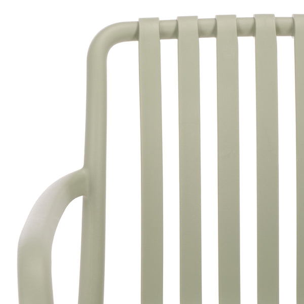 Holly Stacking Dining Armchair Set Of 2 — Weather-Resistant Polyethylene Chairs With Ergonomic Arms And Space-Saving Storage