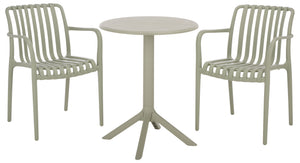 Stella Round Bistro Table — Weather-Resistant Polyethylene Patio Accent For Small Spaces, Easy Care