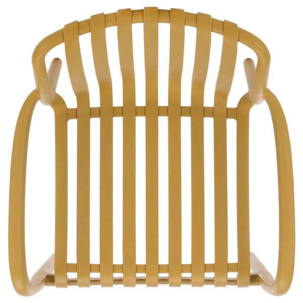 Holly Stacking Dining Armchair Set Of 2 — Weather-Resistant Polyethylene Chairs With Ergonomic Arms And Space-Saving Storage