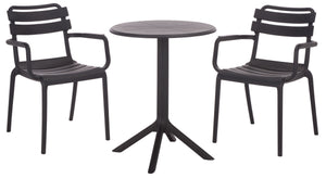 Stella Round Bistro Table — Weather-Resistant Polyethylene Patio Accent For Small Spaces, Easy Care